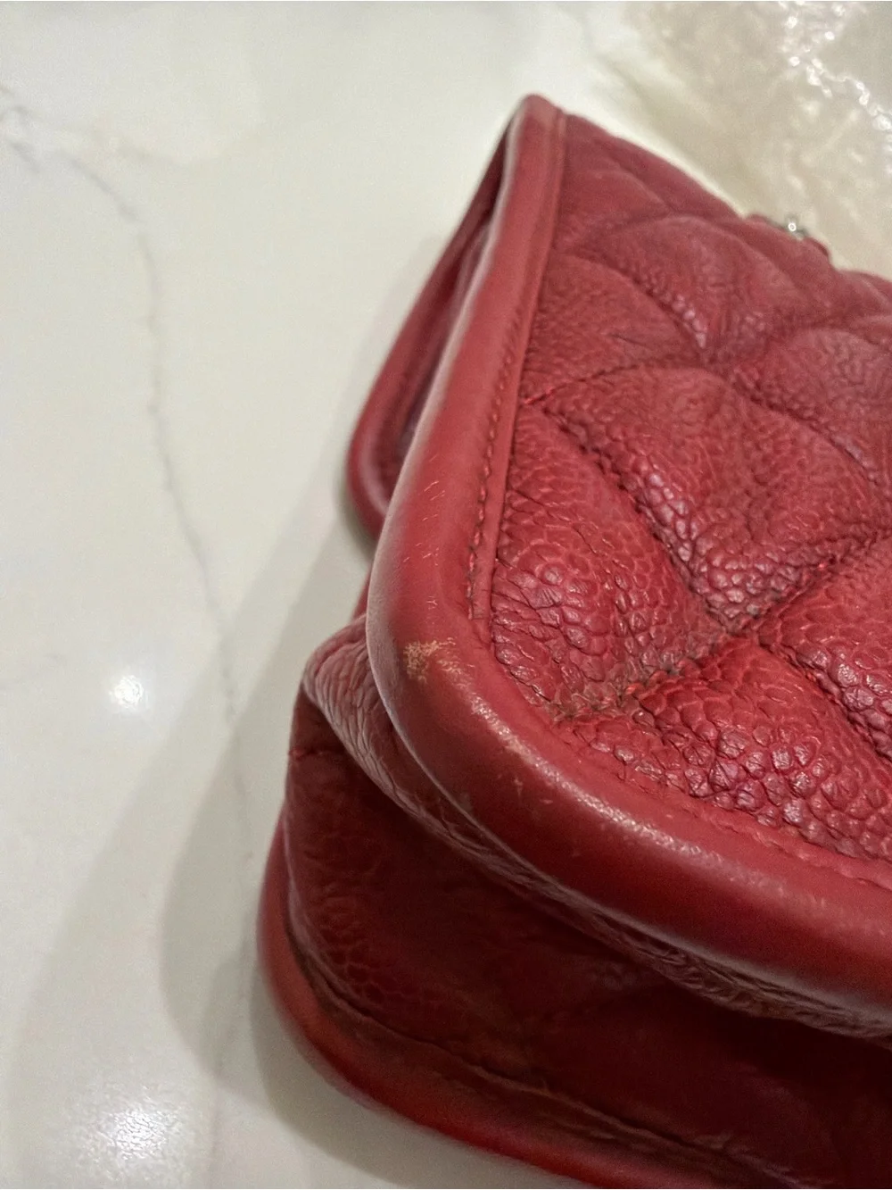 Chanel Quilted Flap Shoulder Bag in Red French Rivera